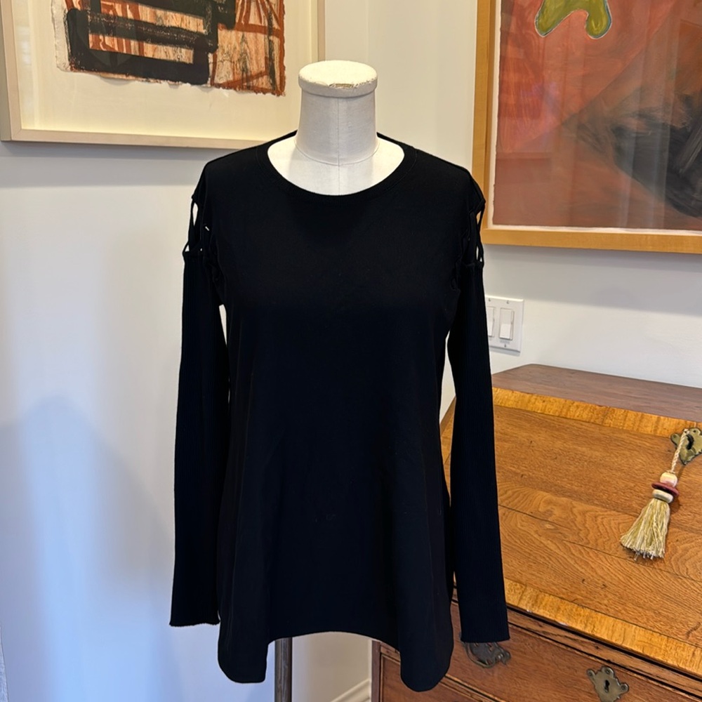 (nude) Sweater With Lace Detail